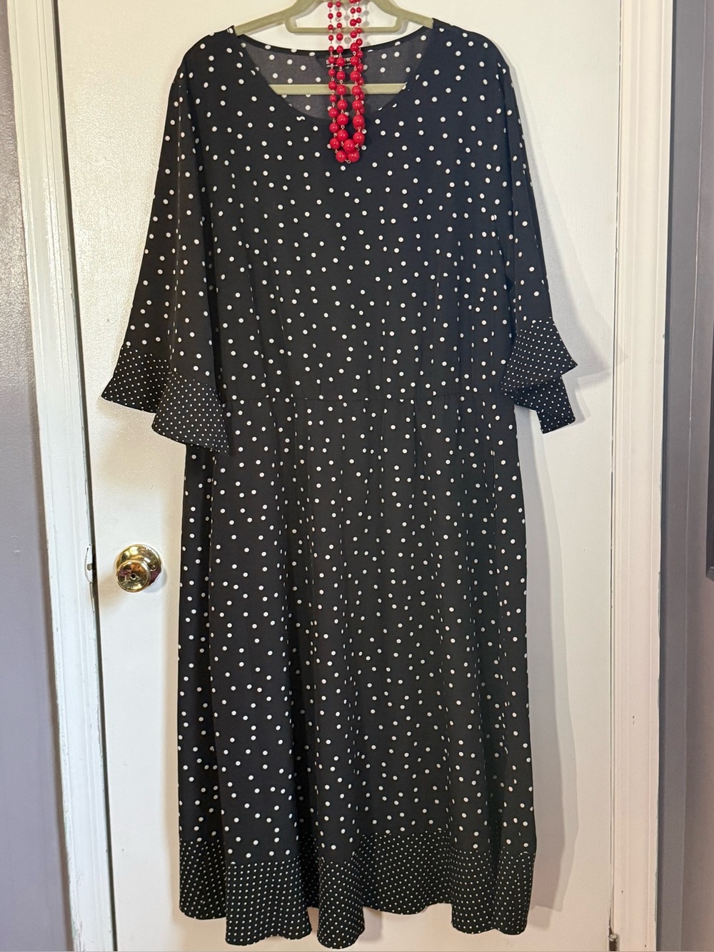 BloomChic Polka Dot Midi Dress